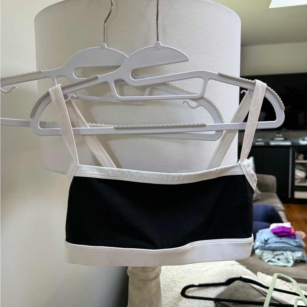 Classic Black and White sports bra
